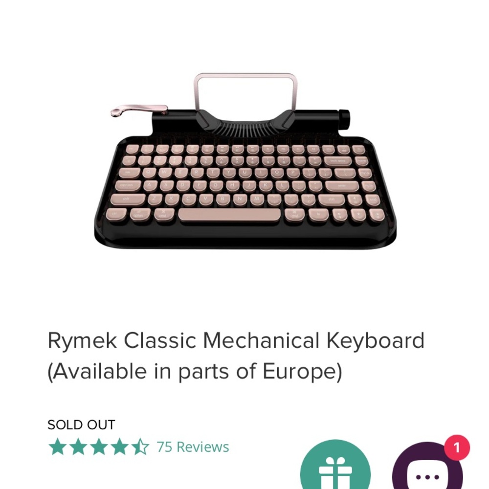 Vintage style KNEWKEY typewriter, mechanical keyboard Excellent Condition - Picture 3 of 7